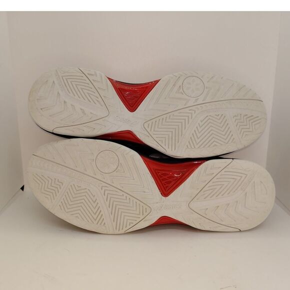 ASICS Dedicate 7 Mens Pre-owned Black w/Silver & Red Tennis Sneakers - sz. 11 - Picture 6 of 7